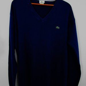 XL 7 Mens Alligator Pullover Sweater Chemise Jumper Laundered Denim Blue